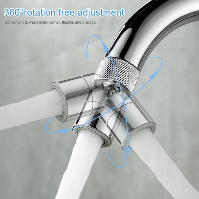 Silver Kitchen Faucet Water Bubbler Saving Tap Aerator Diffuser Faucet Shower Head Filter Nozzle Connector Adapter for Bathroom