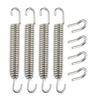 Motorcycle Universal Exhaust Pipe Springs 80mm Stainless Steel Exhaust Pipe Spring Hooks Modification Accessories Silver Tone Set of 4
