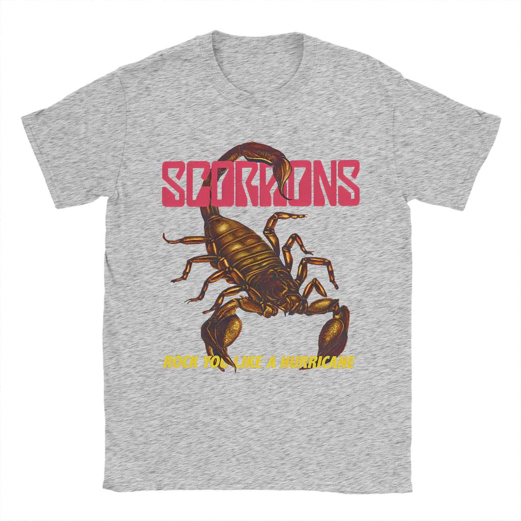 Футболка Scorpions Heavy Metal Rock Band Летняя Уличная Футболка Хлопковая Тредовая Футболка Для Мужчин С Коротким Рукавом Топ Футболки