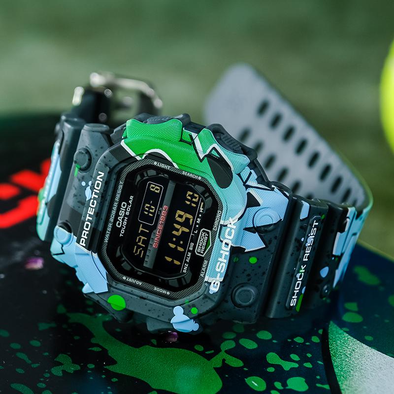 Casio G-Shock 40-летие Ограниченная серия Солнечные ударопрочные кварцевые часы Ремешок из смолы Мужские часы Черные GX-56SS-1PR