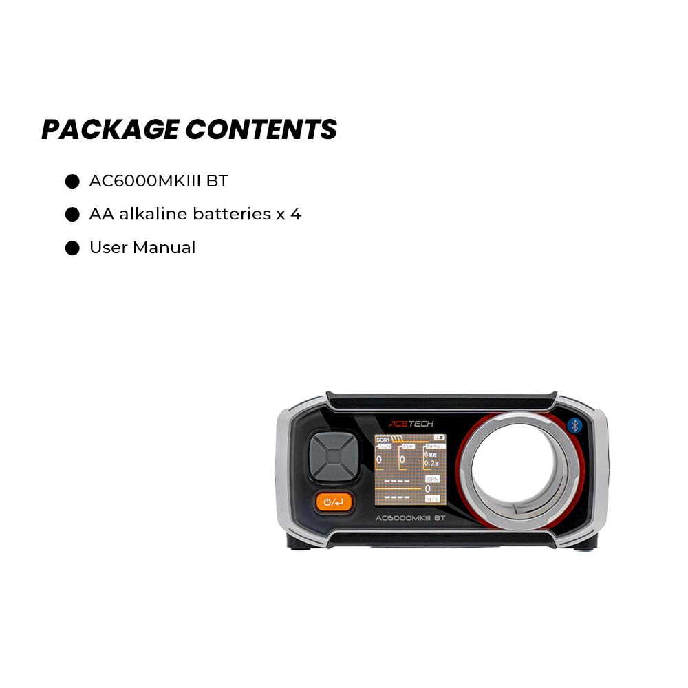 Измеритель скорости пули ACETECH Airsoft, серия BB, измерение скорости стрельбы пулями, измеритель начальной скорости, хронограф для геймеров BT (AC6000MKIII (Bluetooth