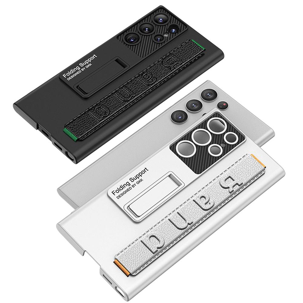 For Samsung Galaxy S24 S23 S22 Ultra Plus Case Ultra-thin Matte Bracket Wristband Holder All-inclusive Shockproof Case Accessory