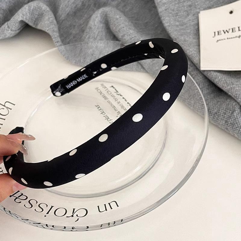 Французская повязка на голову с горошком и высокой головой черепа 2024: Шикарный женский аксессуар для волос