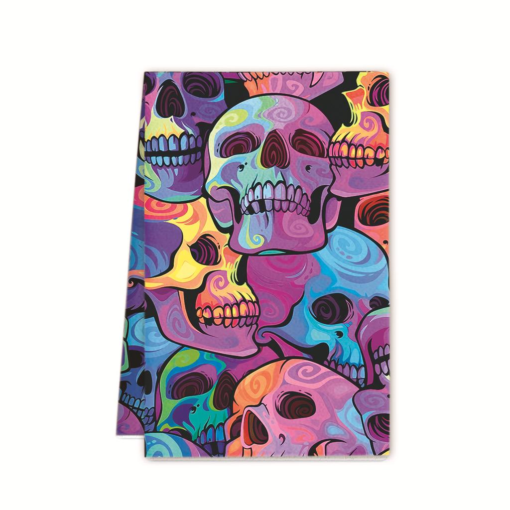 Halloween Towel Ornament Gift Microfiber Printing Kitchen Towel Special Dish Towel Rag