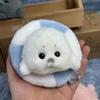 Palm Sized Seal Stuffed Doll Soft Fluffy Seal Keychain Seal Plush Toy  Home Decoration