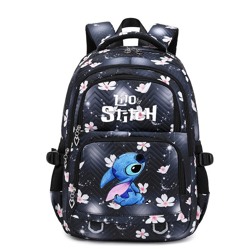 New Stitch Backpack for Girls Kids Elementary School Bag Large Capacity Korean Style Colorful Bookbag