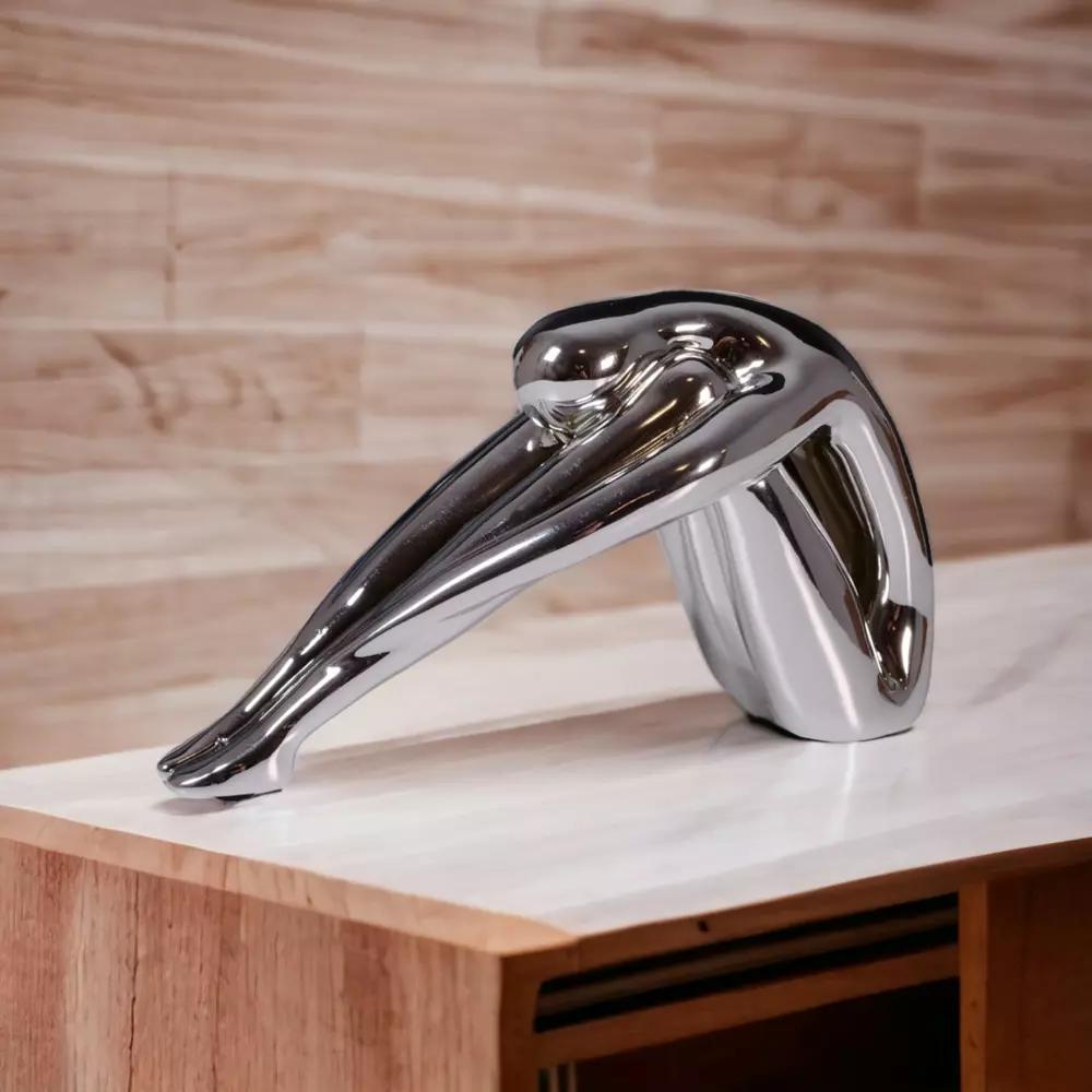 Silver Decorative Figurine Glamour Gloss - length 31cm
