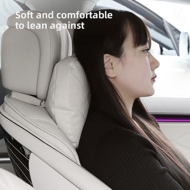 Car Suede Headrest Seat Neck Pillow Head Support For VW Tiguan Arteon Taigo ED13 Caddy CC e-up Golf Polo Passat Jetta Amarok Hub Cap