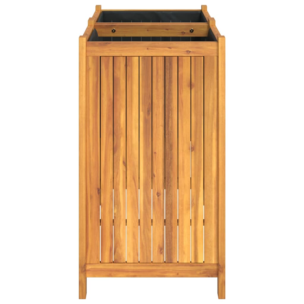 Plant Pot with Liner 84x42x75 cm Solid Acacia Wood