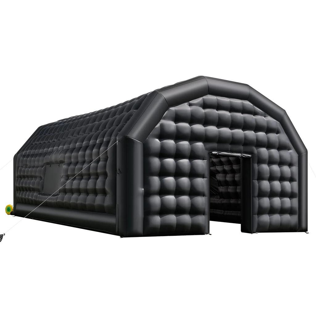VEVOR Inflatable Nightclub, 9 x 6 x 4 m Inflatable Party Tent with 1100W Blower & Sandbag, Ventilated Blow up Night Club with 2 Windows