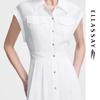 ELLASSAY Women's Elegant Sleeveless Shirt Dress