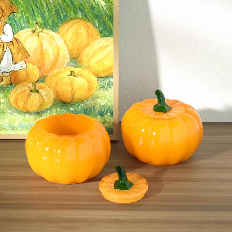 3D Pumpkin Jar Resin Mold Storgae Box with Lid Silicone Molds Storage Container Crystal Epoxy Mould Jewelry Making