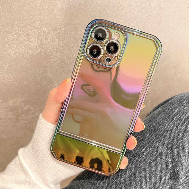 Чехол-держатель с лазерной подставкой Aurora для Iphone 13 12 11 Pro Max Xs Max Xr X 13pro 11, прозрачный противоударный бампер, задняя крышка