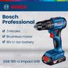 Bosch GSB 185 LI Electric Drill Профессиональная литий-ионная ударная дрель 18 В может предупреждать о низком заряде аккумулятора и неисправностях инструмента.