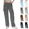 Женские широкие спортивные штаны с флисом, повседневные мешковатые спортивные штаны с высокой талией, брюки-бойфренды с карманами