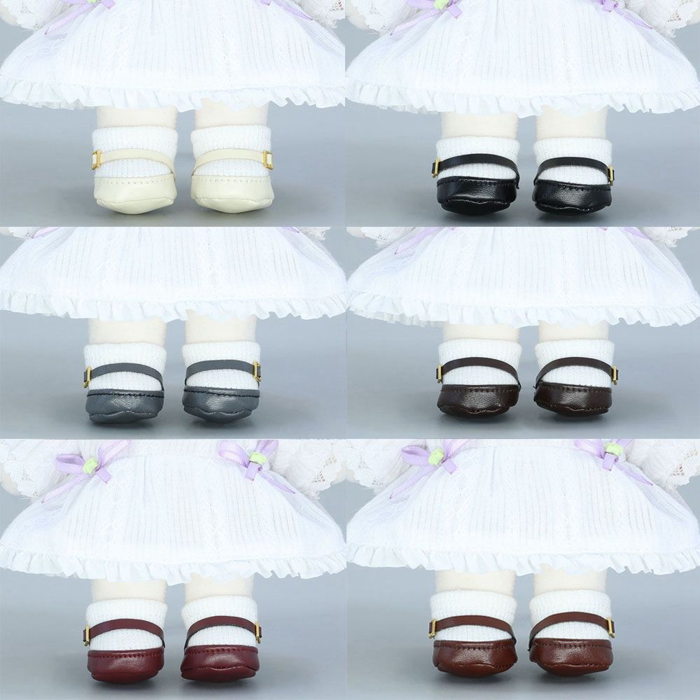 High Quality Doll Gift Toys DIY PU Leather Shoes Fashion Boots Clothes Accessories 20cm Doll Shoes