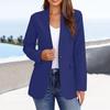 Women Autumn Winter Suit Coat Solid Color V-neck Long Sleeve Slim Fit Female Business Office Blazer Jacket
