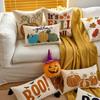 Autumn Maple Leaf Pumpkin Pillowcase for Thanksgiving & Halloween Decor