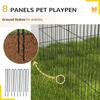 8 Panel Diy Dog Pen With Door For Dogs Small Animals Indoor Outdoor Use 76cm High