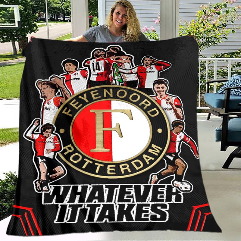 1pc Blanket - Feyenoord Rotterdam logo Print Design, Lightweight Blanket for Sofa, Bed- Soft &Warm, Gift for All Seasons