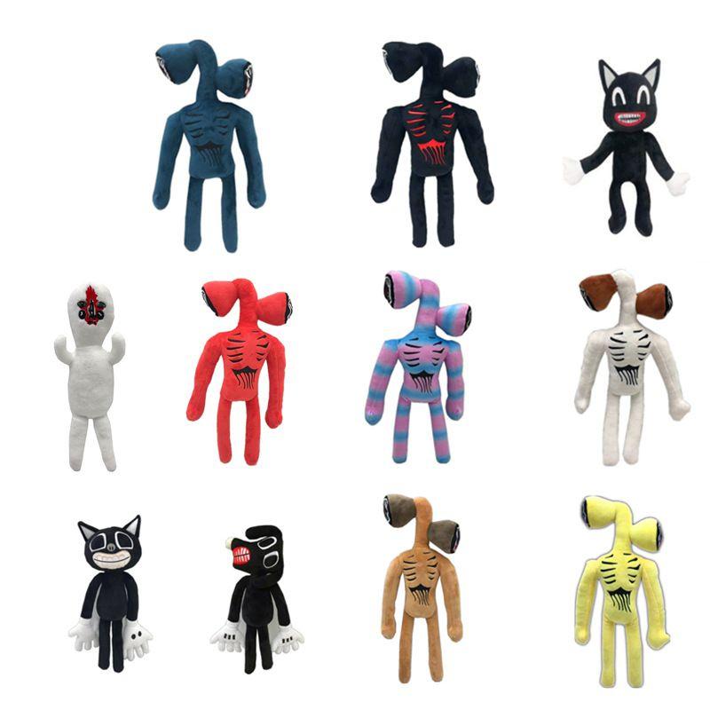 Серия Siren Head Плюшевая игрушка Черный кот Мягкая набивная кукла Идеально подходит для поклонников ужасов