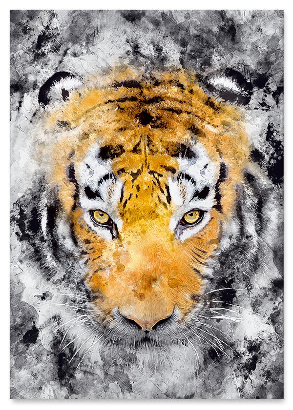 Тигр абстрактный постер