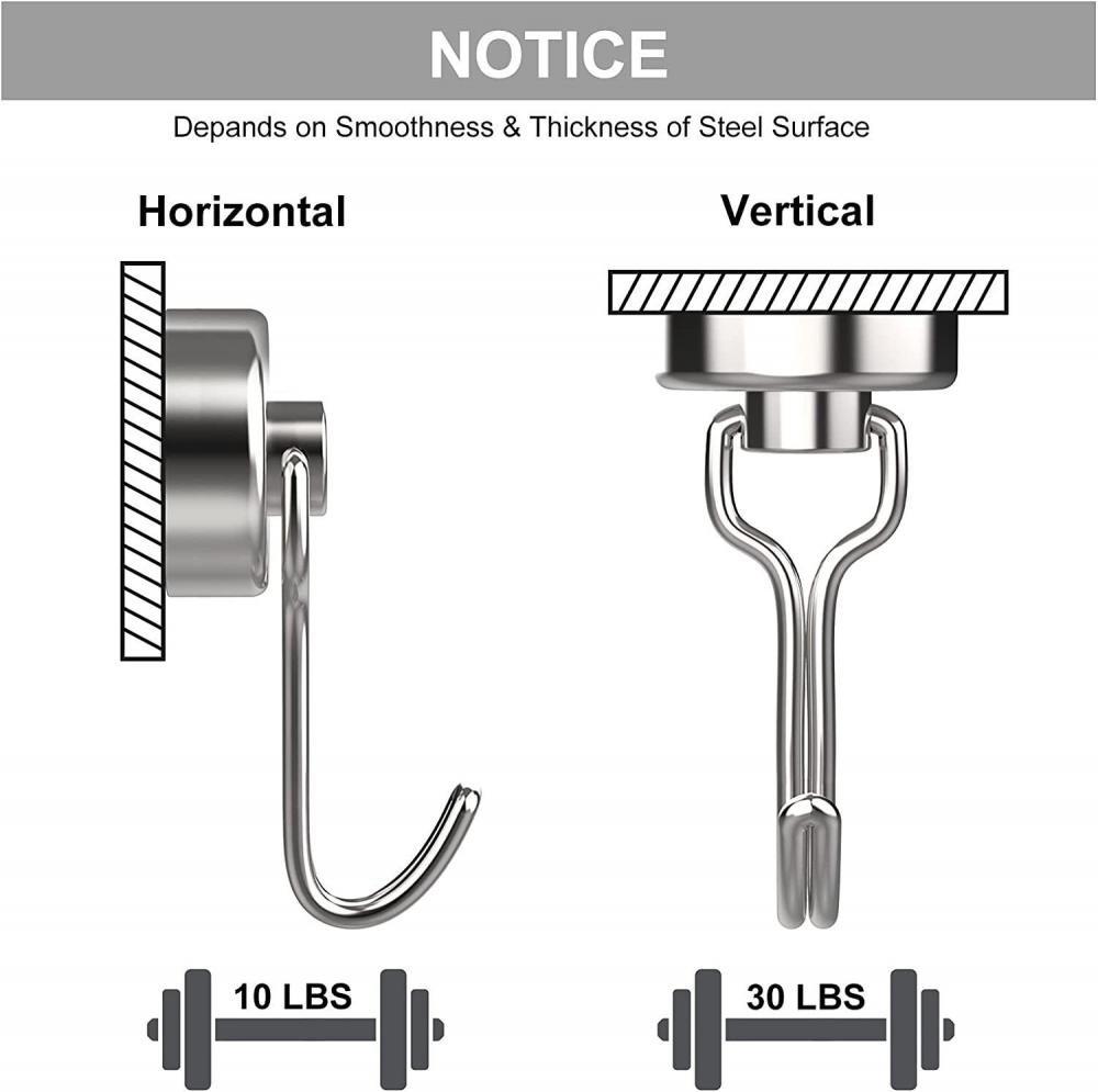 Магнитные крючки, сильный неодимовый магнит, поворотный крючок, складной потолочный подвесной крючок для кухни, холодильника, гриля, шкафчика для хранения