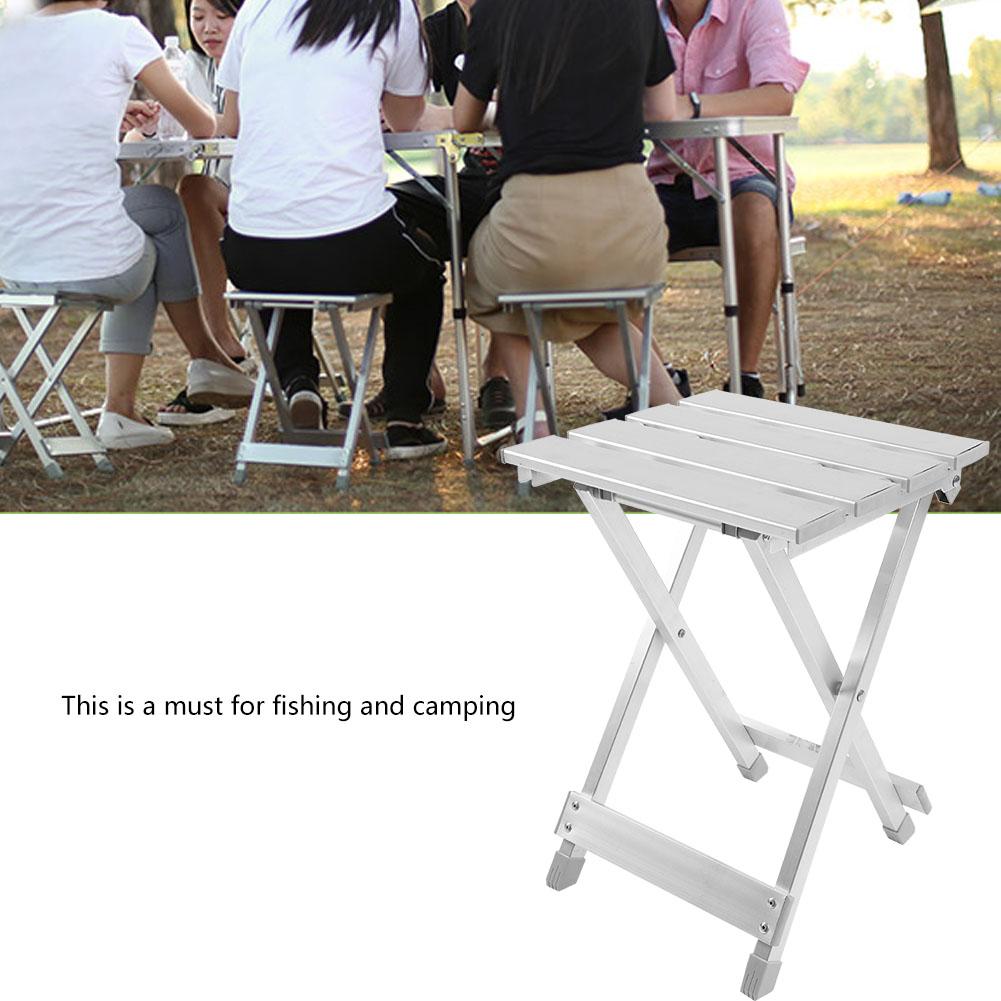 Portable Stainless Steel Fishing Folding Chair, Easy Folding with Rivets Fixed Design and Anti Skid Legs, for Outdoor Camping and Fishing