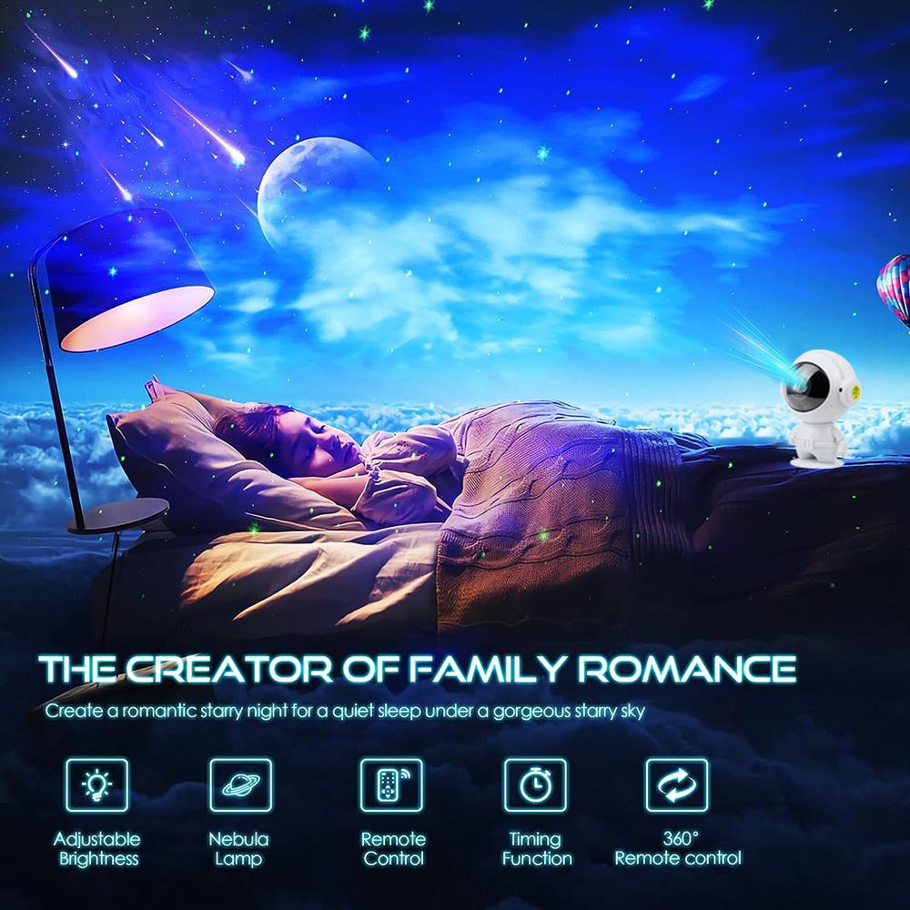 Милый астронавт галактика проектор свет мультфильм астронавт туманность звезды звездный проектор ночник для детского подарка домашний декор