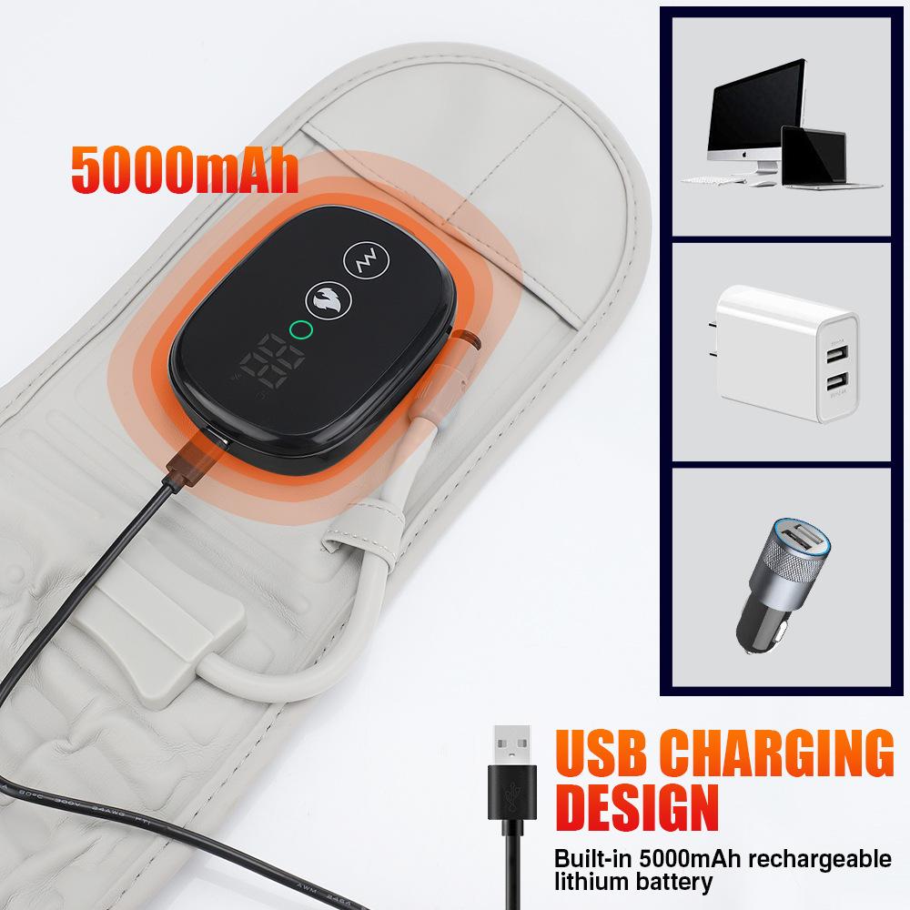 Надувной пояс для спины, красный светильник с подогревом, вибрацией, массажем, декомпрессией воздуха, бандаж для спины, поясничный поддерживающий пояс, поясничный поддерживающий пояс