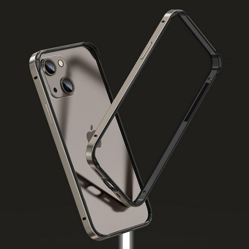 Hybrid Silicone Frame Aluminum Metal Phone Case for iPhone 16 15 14 Plus 13 12 11 Pro Max Xs Xr Anti-Fall Corners Bumper Cover