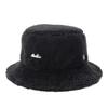 [New Era] Шапка Букеха Норковая Флисовая Боа Черная SM BKT01 НОРКОВЫЙ ФЛИС ЛОГОТИП СКРИПТА ЧЕРНЫЙ