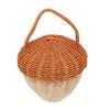 Rattan Storage Basket Mushroom Shape Decorative Woven Fruit Basket Wall Hanging Storage Basket with Lid Photo Prop Room