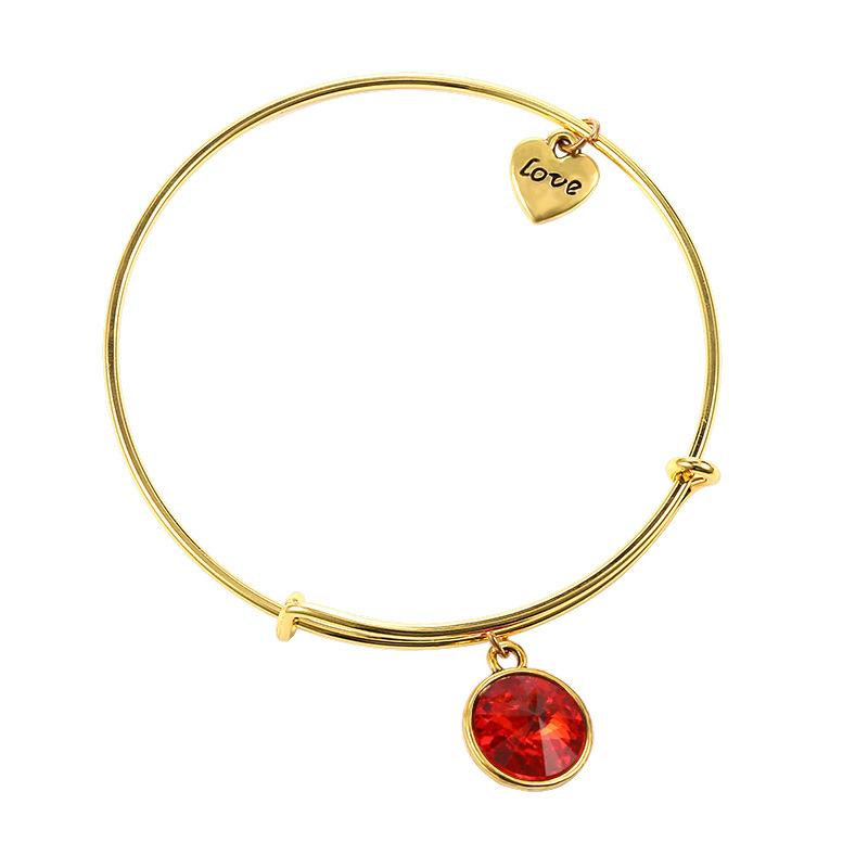 Ретро Сердце Пара Подарок На День Рождения Камень Lucky Wish Браслеты для Женщин Металлические Винтажные Браслеты