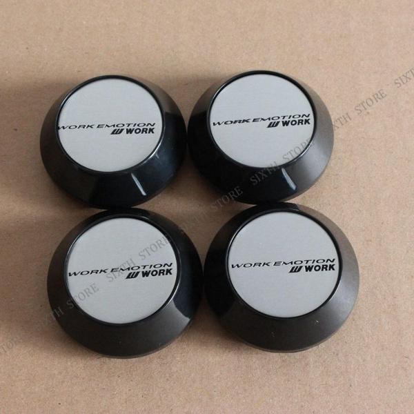 4pcs/lot WORK Racing Emblem 65MM 68MM Car Wheel Center Hub Caps Badge Accessories for Modification Car Wheel Hub Cover