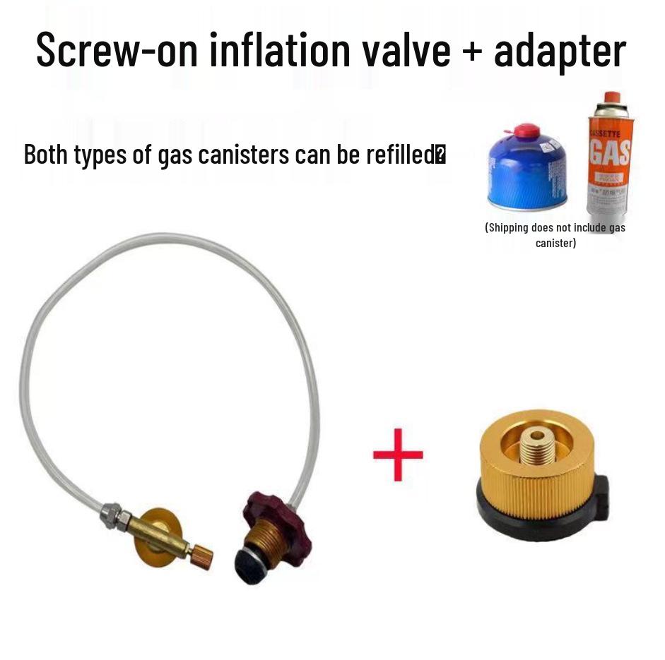 Outdoor Gas Can Refill Valve Adapter with Guide for Liquefied Gas Tanks