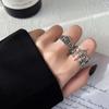 Девушки Любовь и искупление Ретро открытые кольца Корейские кольца на палец Женские кольца с медным покрытием Платина