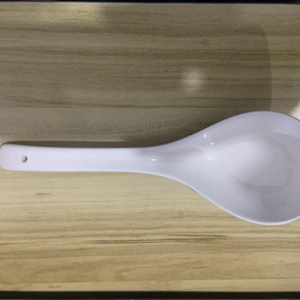 Чисто-белая керамическая ложка для супа и риса, устойчивая к высоким температурам