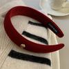 Women's Trendy and Fashionable Red Hair Band New Headband Retro Hair Clip Hair Bundle Headgear Gift