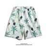 Ice Silk Cool Hawaiian Beach Shorts Men'S Summer Thin Design Japanese Retro American Trendy Brand Casual Five Quarter Pants