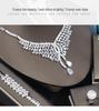 Комплект свадебных украшений из корейского циркона: 3A Fashion Wings ожерелье и аксессуары к платью - комплект из четырех предметов для свадеб и ужинов