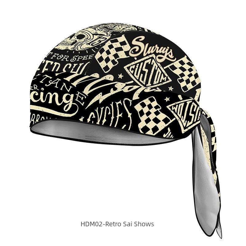 Cycling Hat Men's Bicycle Harley Wind Retro Road Motorcycle Quick-Drying Sweat Absorbent Helmet Lining Headscarf Outdoor
