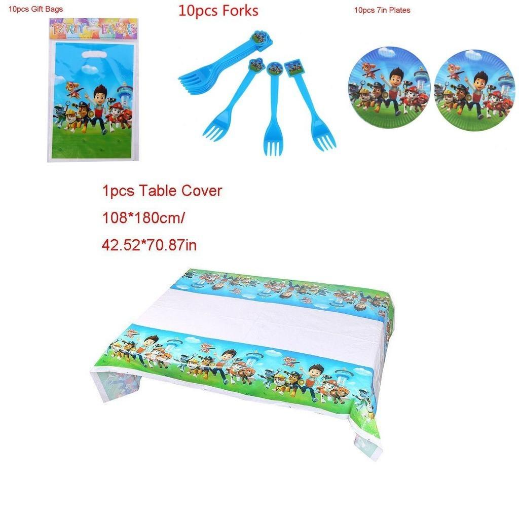Яркий набор детских принадлежностей для дня рождения «Щенячий патруль» с очаровательными украшениями и посудой