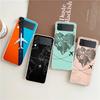 Чехол для телефона Samsung Galaxy Z Flip 6 5 4 Прозрачный для Samsung Z Flip 3 Жесткий корпус из поликарбоната Вдохновленный путешествиями Маршрут самолета