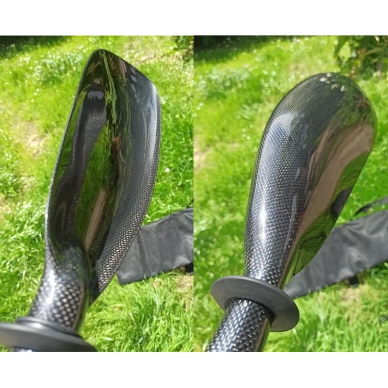 2 sections Carbon Fiber Kayak Paddle Carbon Spoon-type Blade Ultra Light Carbon Wing Paddle for Boat Surfing Kayaking