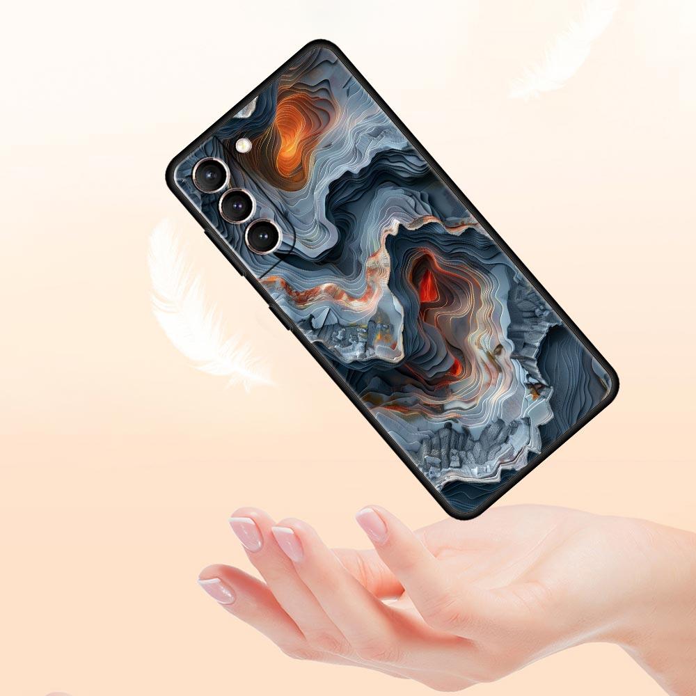 Складывающийся Чехол-Крышка с Текстурой для Samsung Galaxy S26 S25 S24 S23 S22 S20 S21 FE Ultra S25 Edge Plus 5G Мягкий ТПУ Чехол Сумка Funda