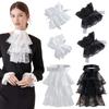 Victorian Lace Jabot Collar Detachable Ruffled Neck Collar Stage Performance Costume Accessory
