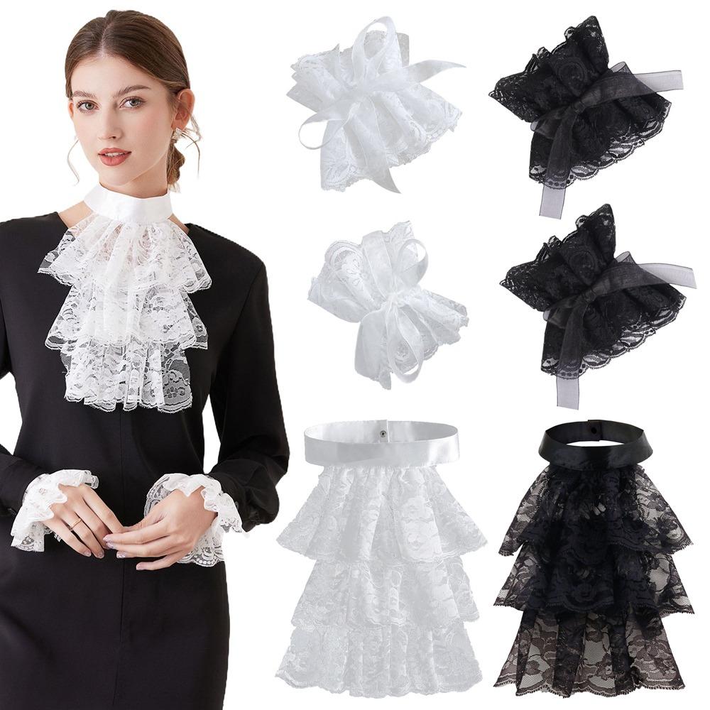 Detachable Fake Collar Victorian Ruffled Neck Collar Stage Performance Costume Accessory