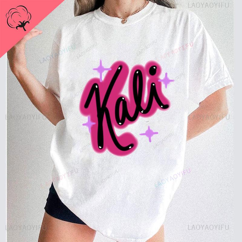 Camisetas Kali Uchis Printed Shirt Double Side 100 Cotton ONeck Popular Fashion Unisex Clothing 10 Music Clothes Harajuku