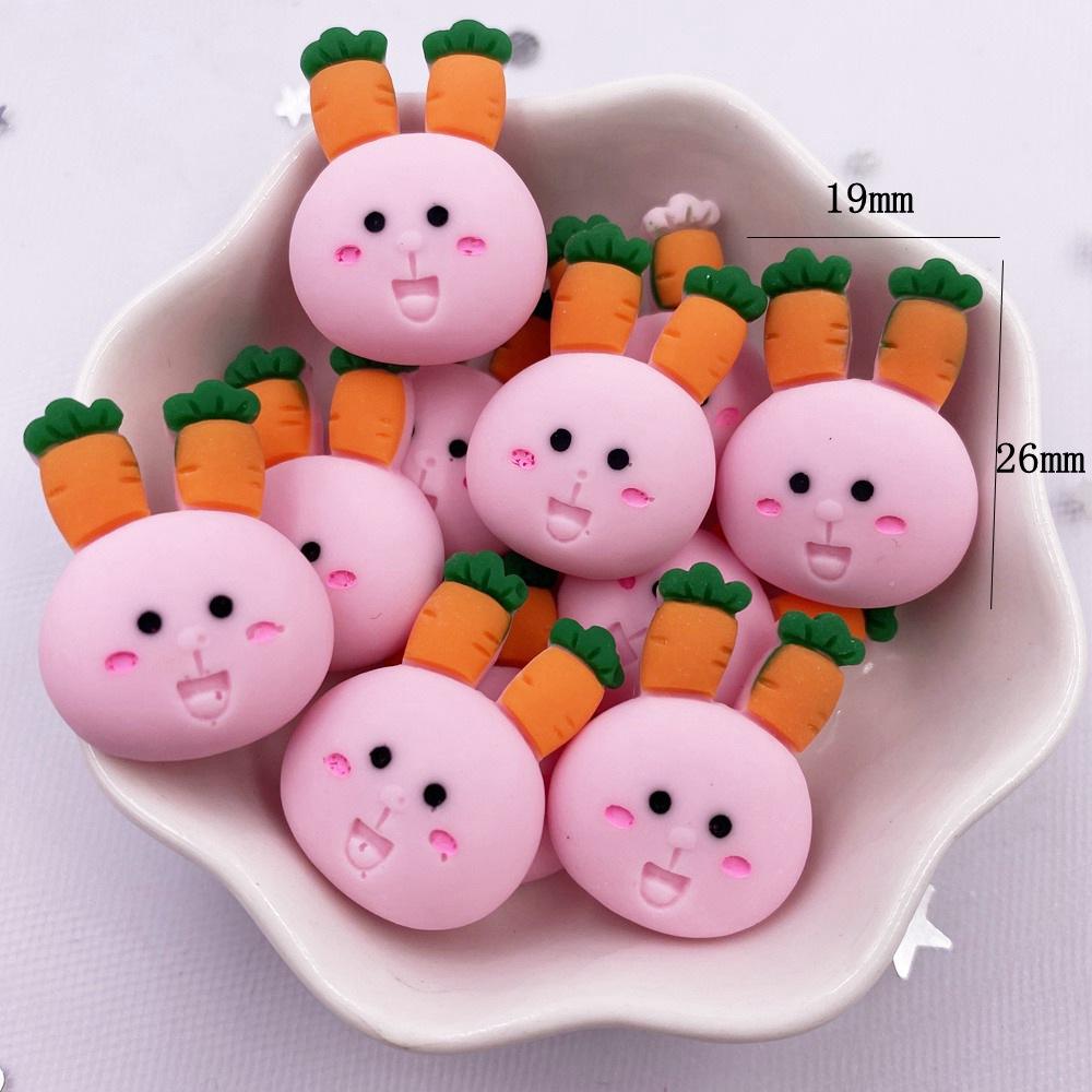 10 шт. ручная роспись из смолы Kawaii красочный кролик с плоской спинкой каменная фигурка альбом для скрапбукинга DIY Декор аксессуары для дома ремесла